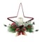Gerson 15" Battery Operated Green and Red Christmas Pine Needle Candle Holder
